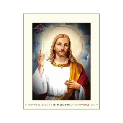 VS144 Tranh đính đá Đức Thánh Chúa Jesus kích thước rộng 0.25m + cao 0.33m (Chủ đề: Đức Chúa, Thiên Chúa Giáo)