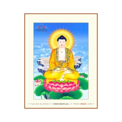 VS333 Tranh đính đá Đức Phật Dược Sư kích thước rộng 0.5m + cao 0.7m (Chủ đề: Đức Phật, Phật Dược Sư, Phật Giáo)